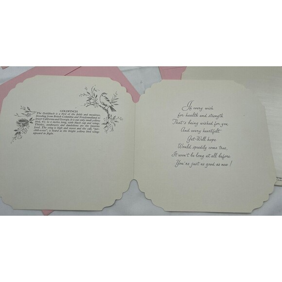 5 VINTAGE QUALITY CREST BEAUTIFUL BIRDS SCENES GREETING CARDS UNUSED ENVLEOPES - Picture 2 of 13